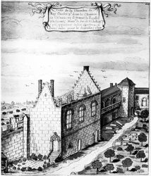 Veduta della camera al Castello di Chinon dove il re Carlo VII di Francia ricevette Giovanna d